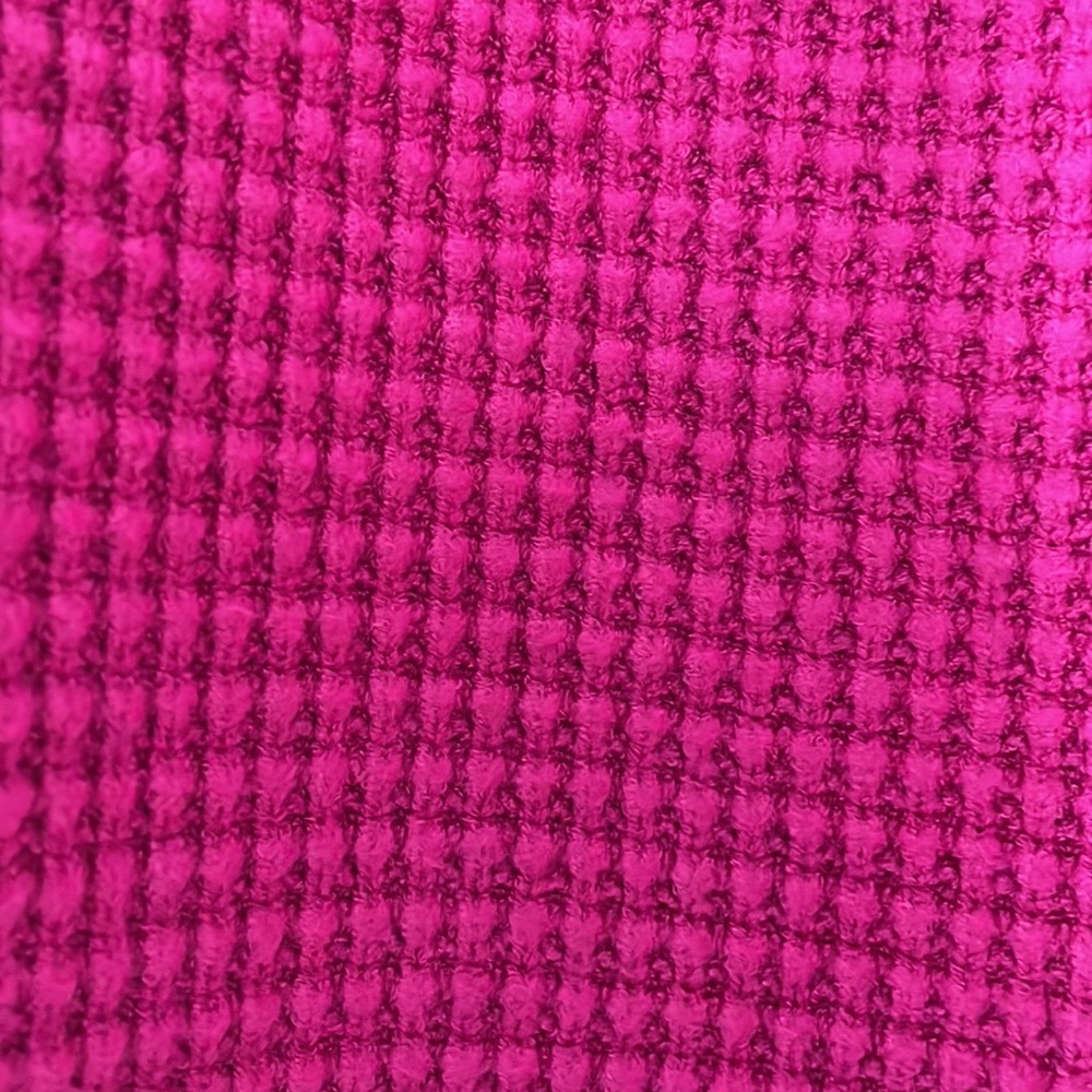 Evolution by Cyrus Fushia Waffle Knit PullOver Size Small - Picture 3 of 4